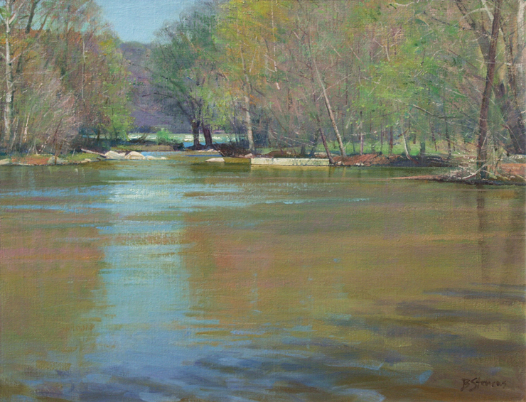 Potomac Primavera, 22' x 28", oil on linen, private collection, Gainesville, VA