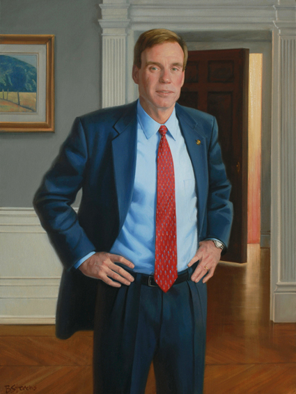 mark warner, governor, democrat, Commonwealth of Virginia, oil portrait, governor portrait, Virginia governor portrait, portrait of politician