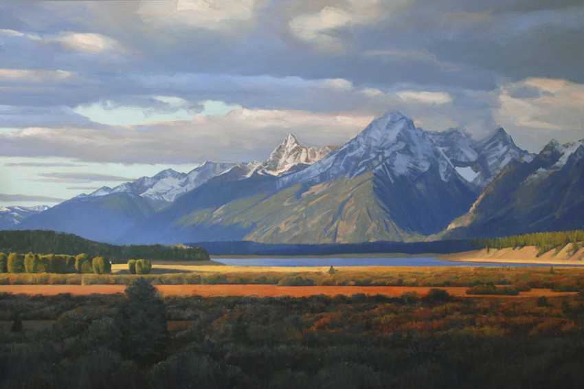 force-of-nature, Grand Teton landscape painting, oil painting, landscape painting, Western landscape painting, Grand Teton National Park