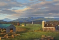 Blue Ridge Daybreak, landscape painting, oil painting, Blue Ridge mountains landscape painting