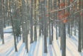 winter woods, landscape painting, oil painting, Virginia winter landscape painting