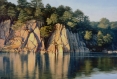 potomac meditation, landscape painting, oil painting, potomac river landscape painting, Potomac River at Great Falls VA painting