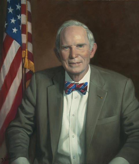 Thomas T. Byrd, president, publisher, The Winchester Star, Winchester, VA, oil portrait, executive portrait