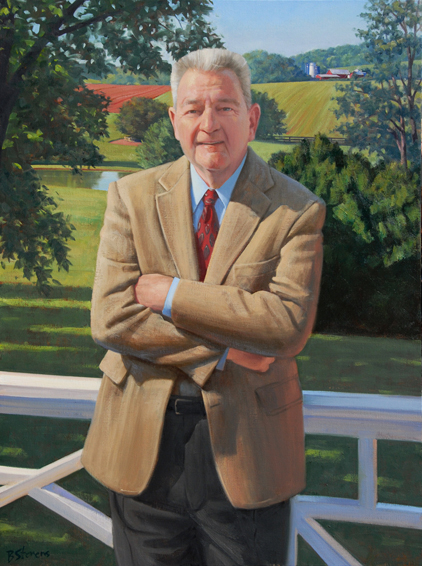 john hazel jr., til, attorney, real estate developer, philanthropist, benefactor, Flint Hill School, oil portrait, philanthropist portrait