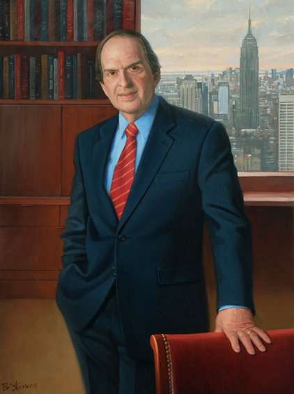 bruce wasserstein, chairman, Lazard Frères, oil portrait, executive portrait, chairman's portrait