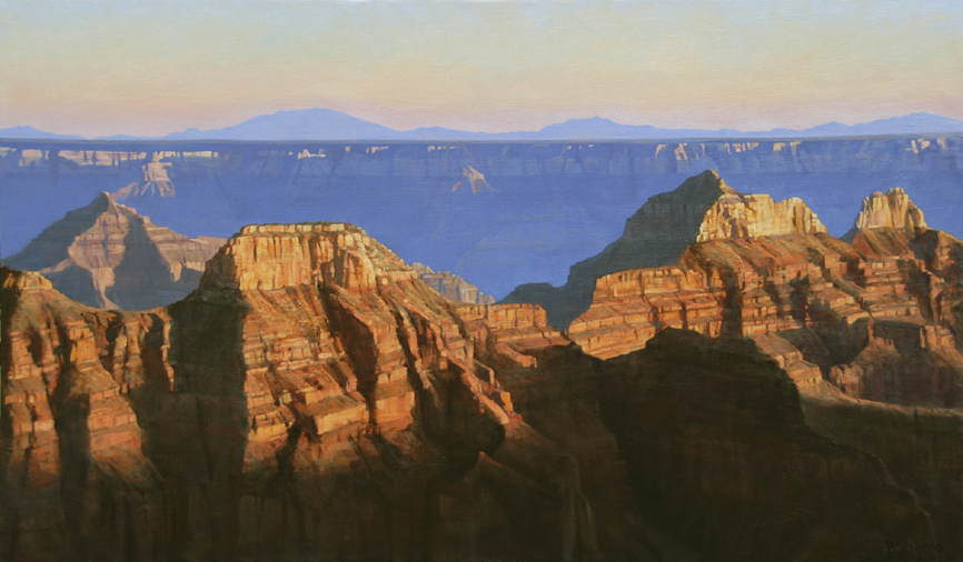 north rim, landscape painting, oil painting, Grand Canyon landscape painting