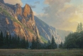 Valley-Sentinels, oil painting, landscape painting, Western landscape painting, painting of Yosemite  National Park,  painting of Yosemite  Valley