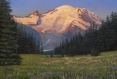 mount rainier sunrise, mount rainier, landscape painting, oil painting, Pacific Northwest landscape, Mt Rainier National Park, Mt. Rainier painting